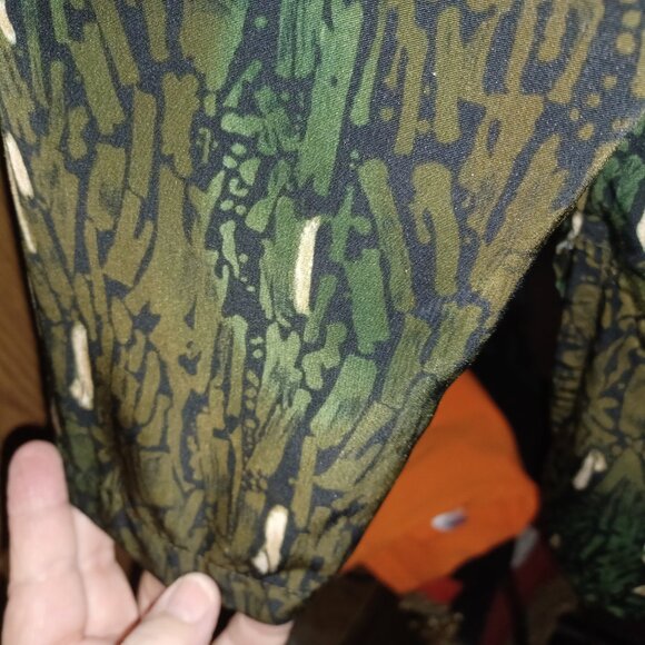 C.M. shapes Women's Blouse 3X Brown Green Black - Picture 4 of 4